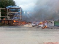 Lagerhalle in Niesky komplett heruntergebrannt