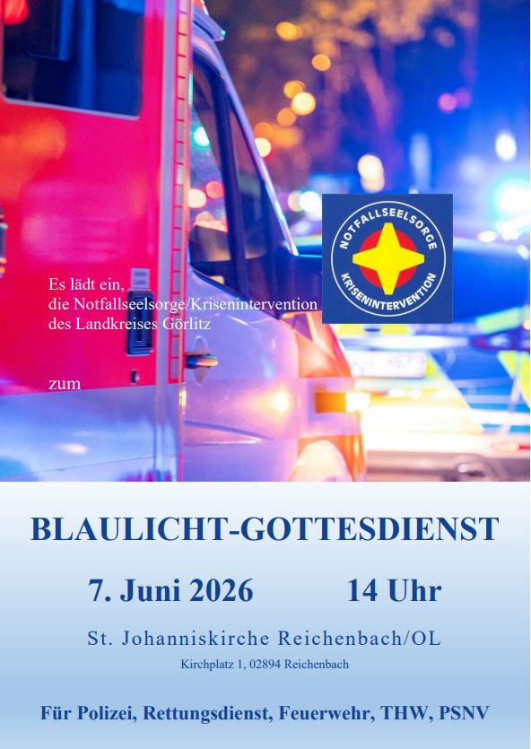 Einladung zum Blaulicht-Gottesdienst